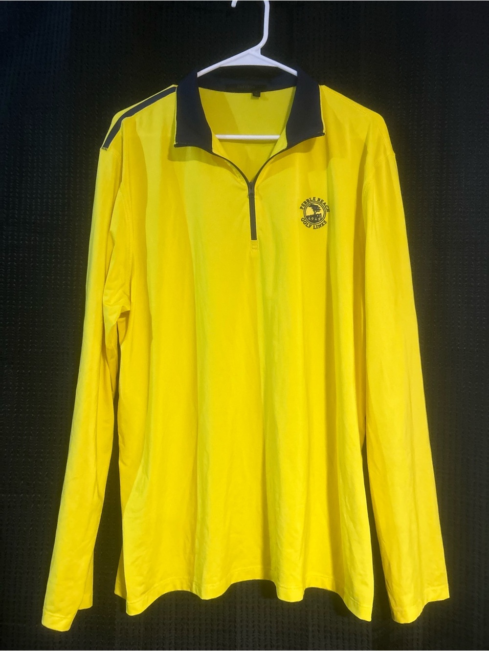 Greyson Yellow Long-Sleeve Quarter-Zip with Black Trim